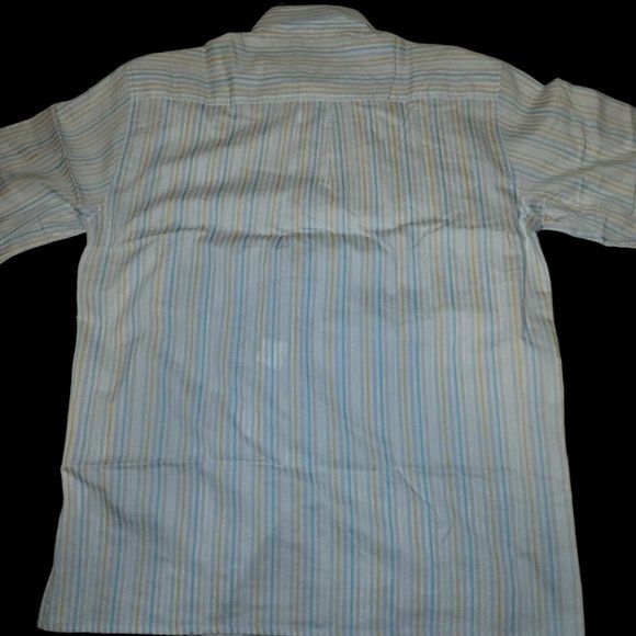 Georg Roth of Germany Classic Blue Striped Short-Sleeve Button-Up Shirt Size XXL - Picture 2 of 2